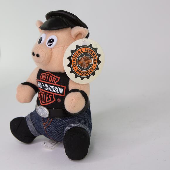 HARLEY DAVIDSON Motorcycles PLUSH Hog Pig 1998 Play-By-Play Official Licensed - Picture 3 of 8